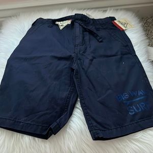 NWT, boys size 6, navy blue, drawstring shorts.